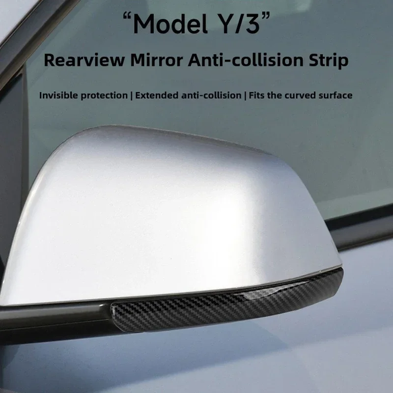 2PCS for Tesla Model 3 Y YL Juniper Highland 2020-2025 2026 Rearview Mirror Protector Edge Protection Trim Strip Anti-collision
