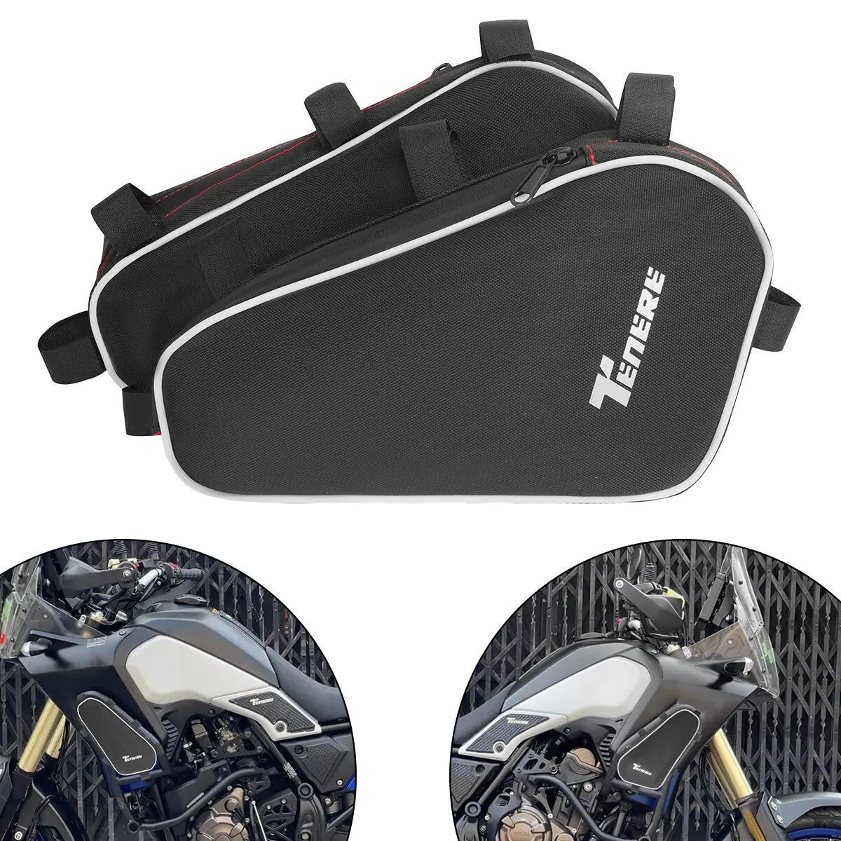 Motorcycle Frame Crash Bar Bag For Yamaha Tenere 700 Bumper Repair Tool Placement Bag Travel Storage Tool Waterproof Bags