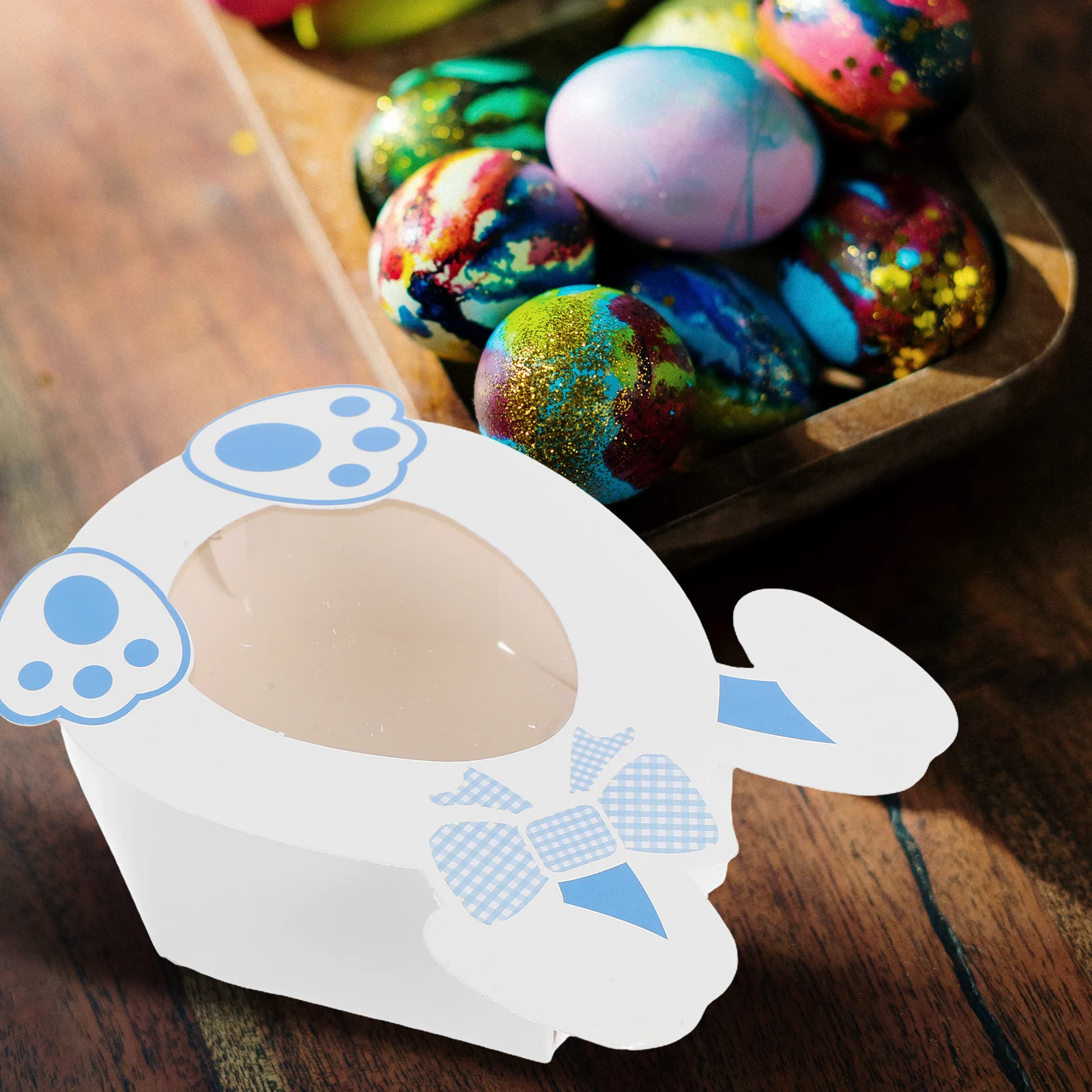 

10pcs Bunny Themed Gable Gift Paper Easter Party Decorations Small Treat For Birthday Spring Celebration Bunny Candy Boxes