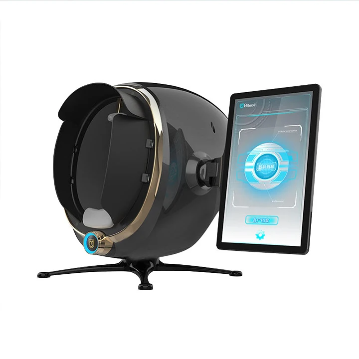 Analisador de pele de alta qualidade, máquina analisadora facial 3d, scanner de pele, detecção de tipo de pele, dispositivo de pigmentação de acne com certificado ce