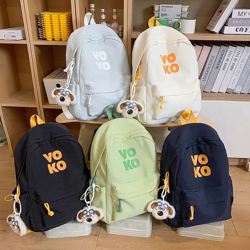 Plecak Casualowy Koreański Nylonowy Plecak Szkolny Prosty Plecak Lekki Plecak Podróżny Torby na Zajęcia dla Dziewczynki Designerska Torba Mochila