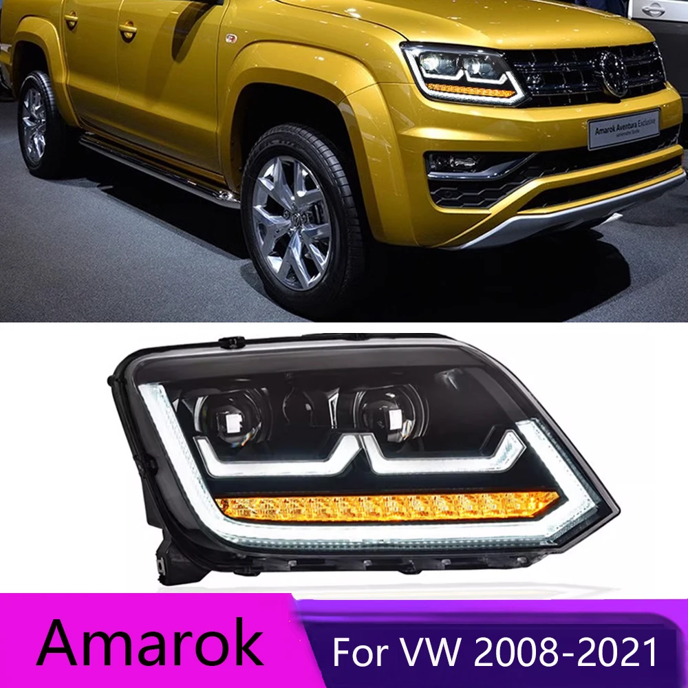

Автомобильные фары для VW AMAROK, светодиодные фары 2008-2022, AMAROK, фары Drl, линзы проектора с динамическим сигналом, автомобильные аксессуары