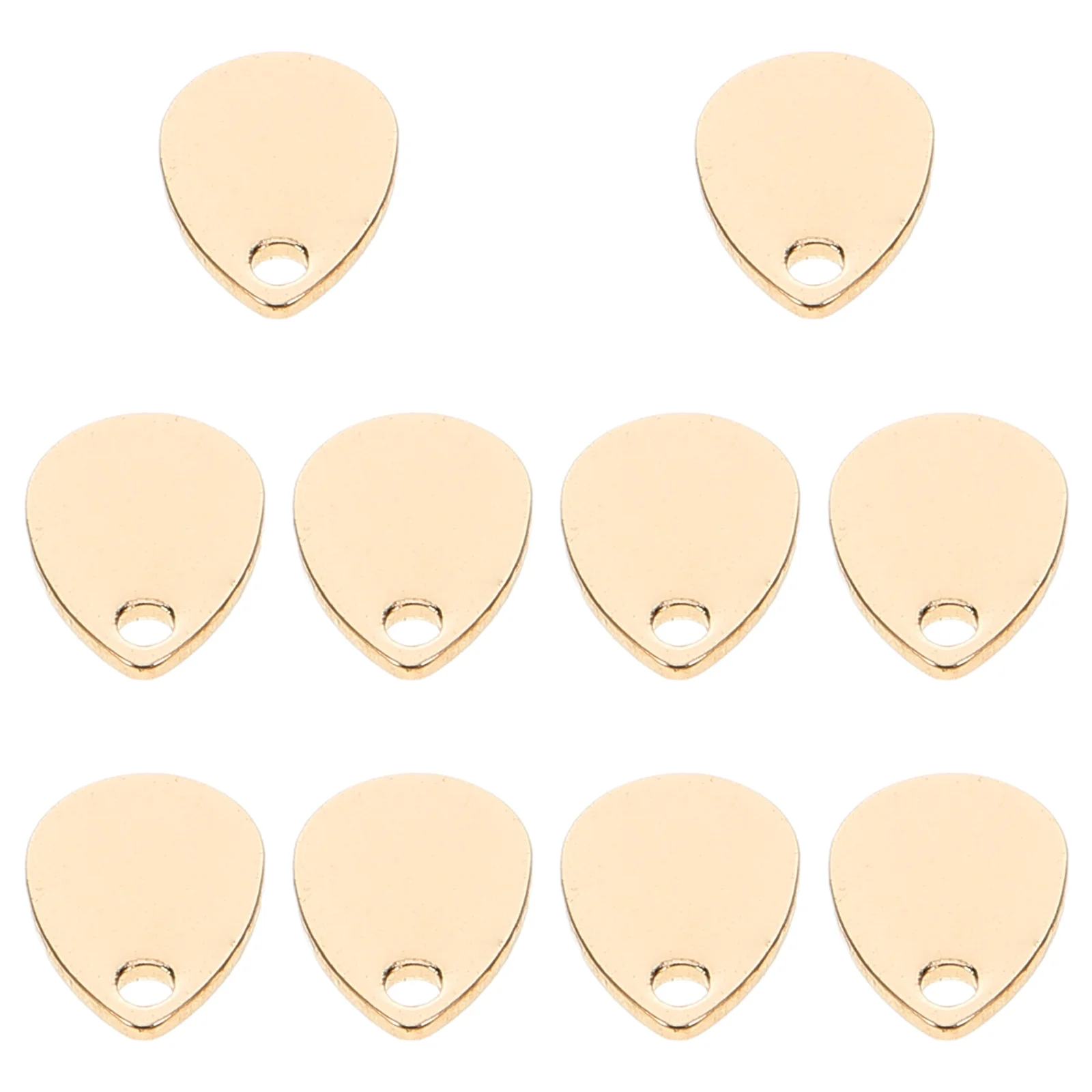

10Pcs Teardrop Brass Charms Flat Gold Brass Blanks Hole for Metal Stamping DIY Jewelry Making Engraving Waterdrop Tags