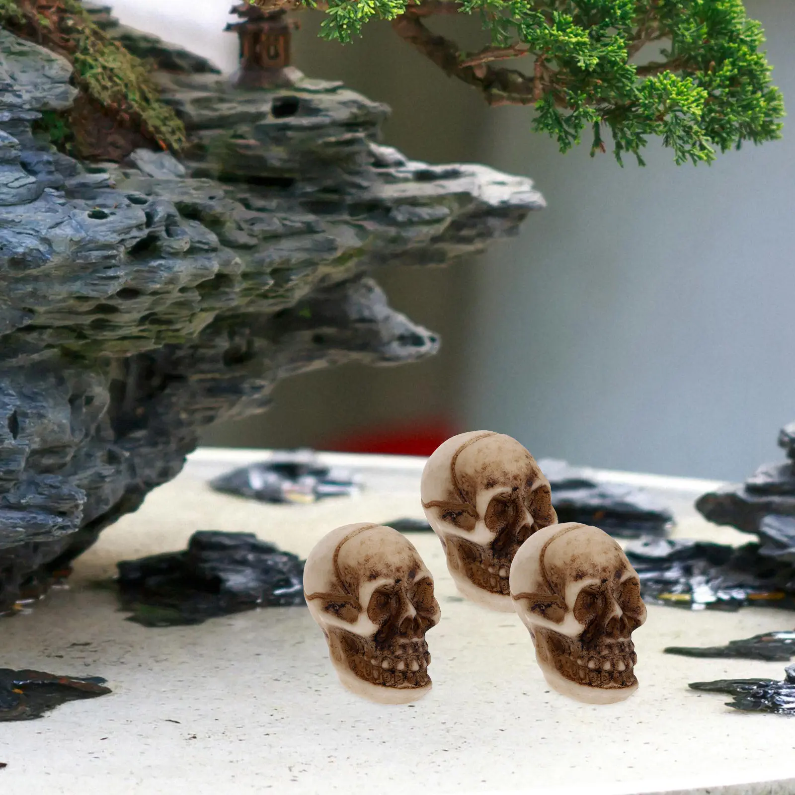 20Pcs Small Creep Skull Heads Halloween Home Decor Realistic Artificial Skulls Mini Skull Skulls Decor Halloween Scary Props