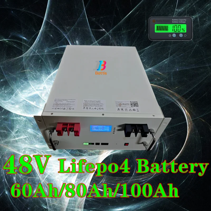 

Teswatts 48V 60Ah 80Ah 100Ah Lifepo4 Battery Max 5KW 32Parallel with RS485 RS232