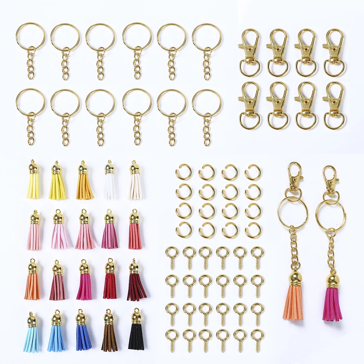 120 PCS New Fashion Nappa Portachiavi Donna Carino Nappa Portachiavi Borsa Accessorio In Pelle Nappa Ciondolo Salto Anelli Portachiavi FAI DA TE