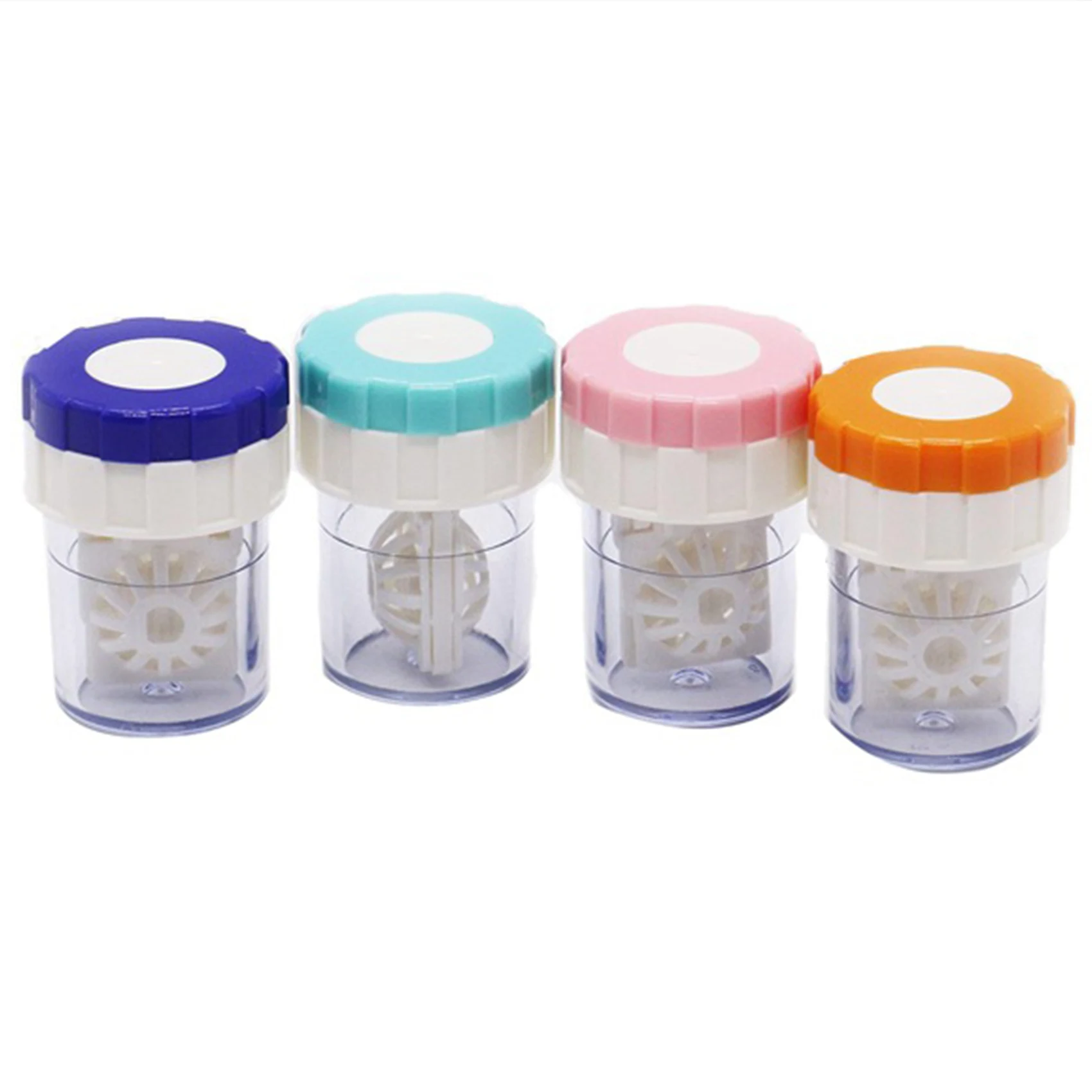 4 PCS Annual Contact Washer Cleaning Lenses Case