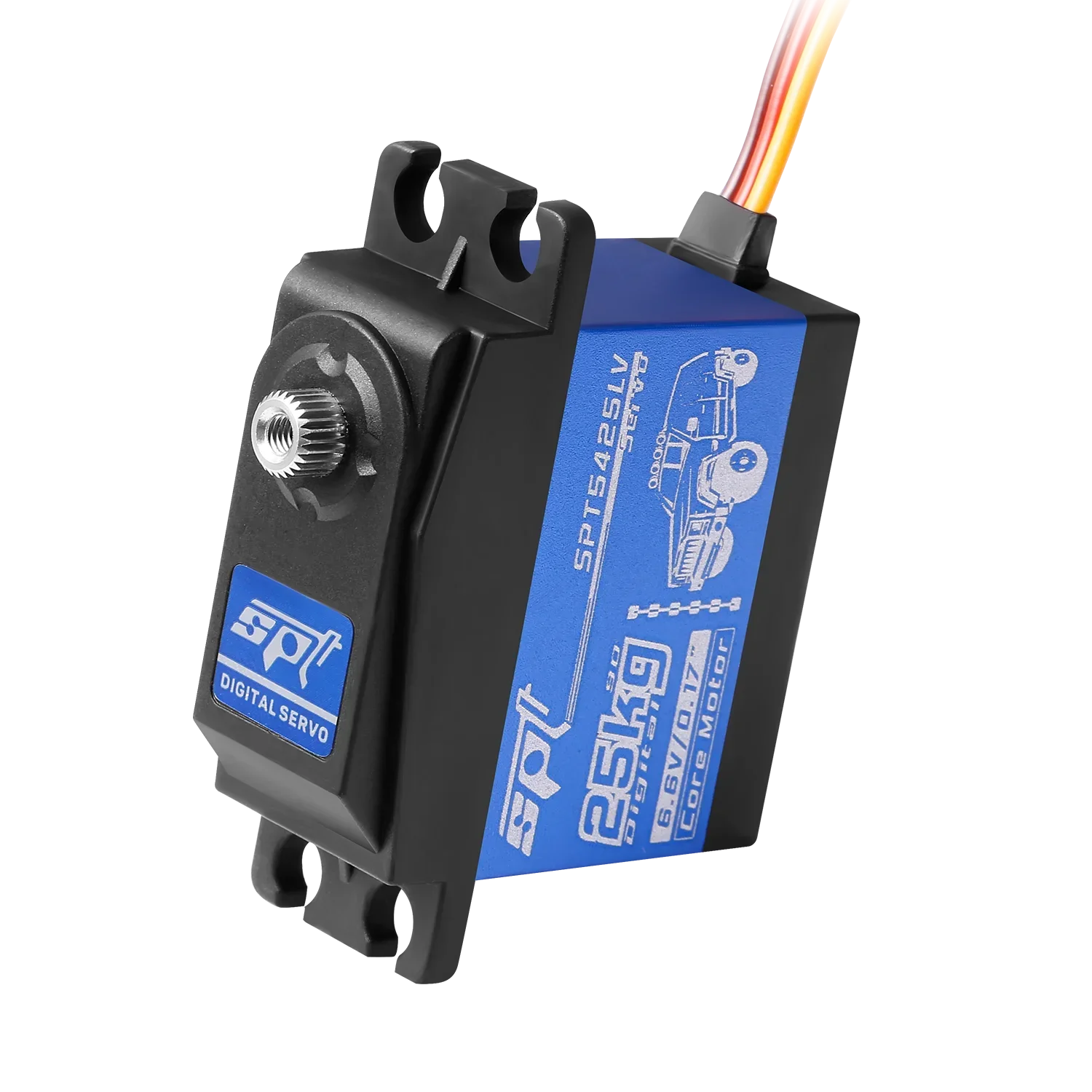 SPT 5425LV 25KG Metal Gear High Speed Large Angle Digital RC Servo for 1/8 1/10 RC Crawler Car Fixed-wing Robot Arm SCX10 TRX4