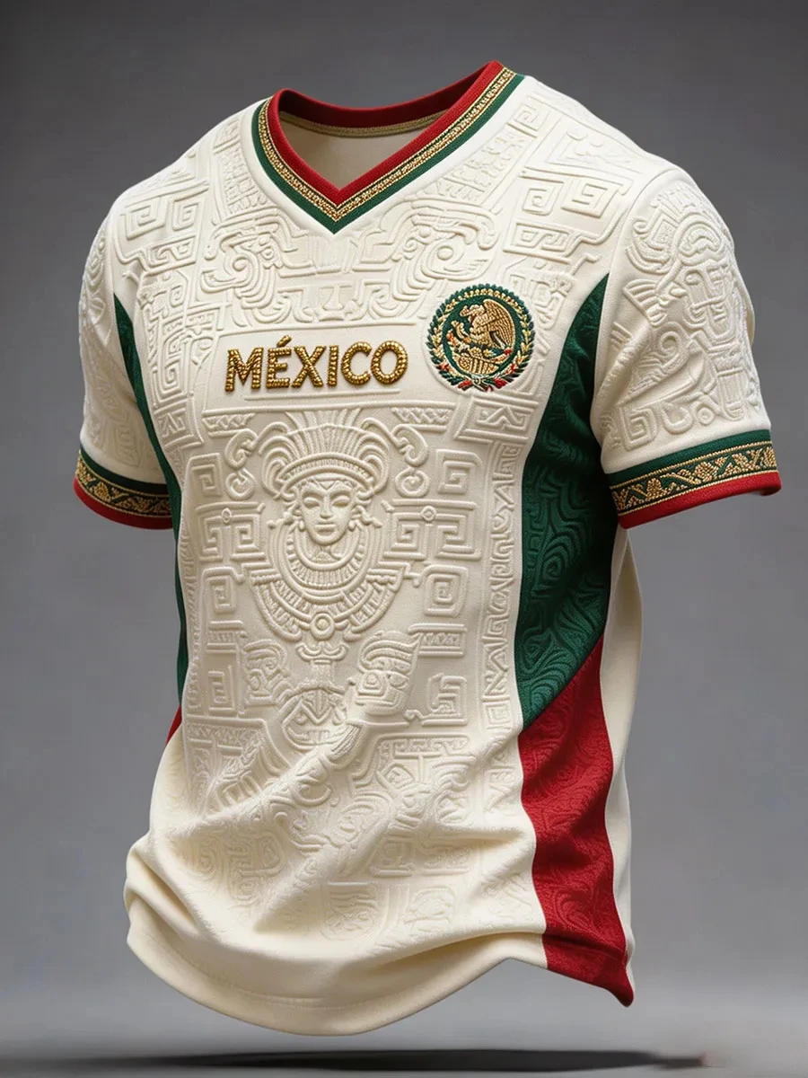 Aztec Warrior Mexico Graphic Shirt Men Women 3D Printed Cultural Artwork Tee Short Sleeve Casual Streetwear Top Quick Dry Summer