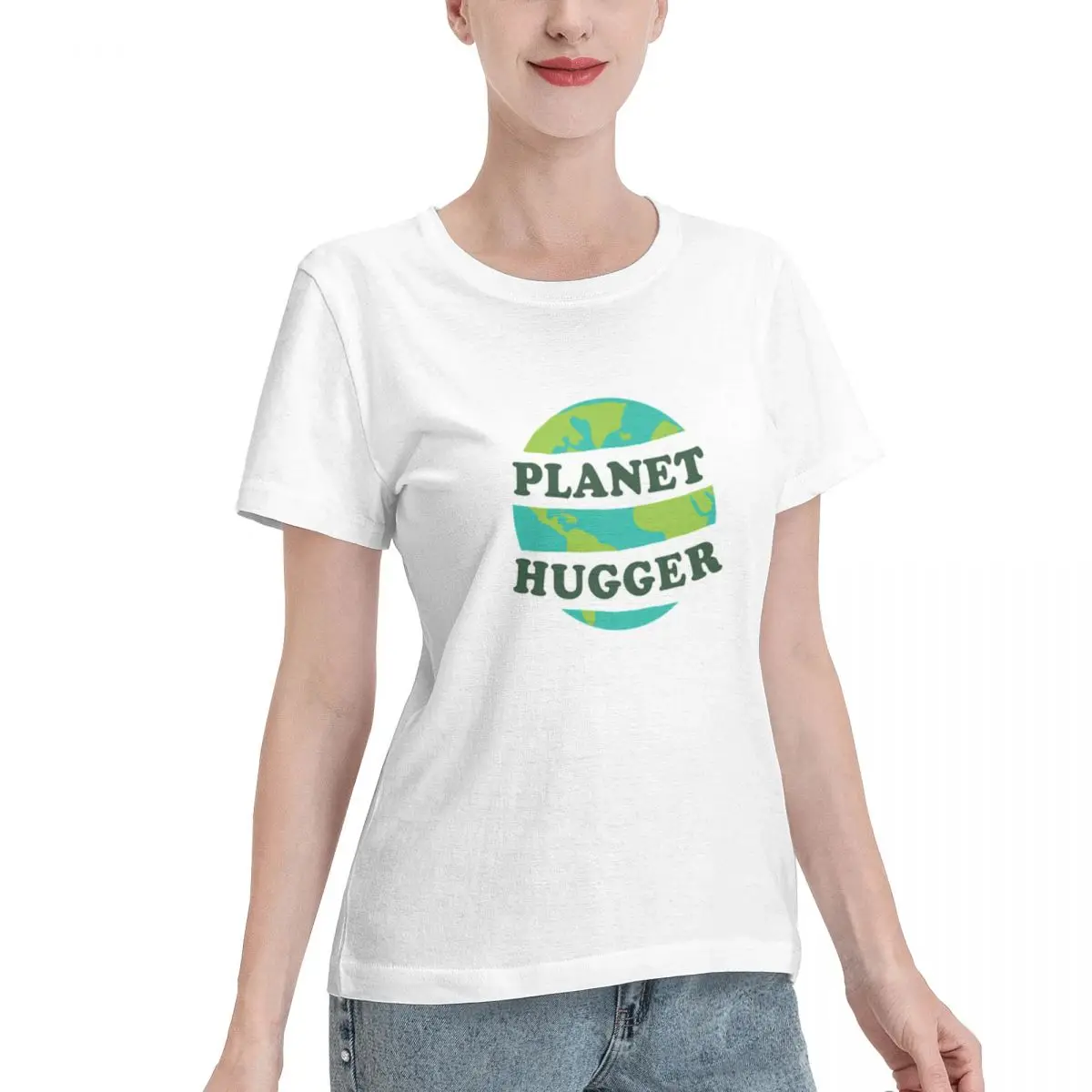 Quick Dispatch Planet Hugger Women's T-shirt Harajuku Office Casual Top