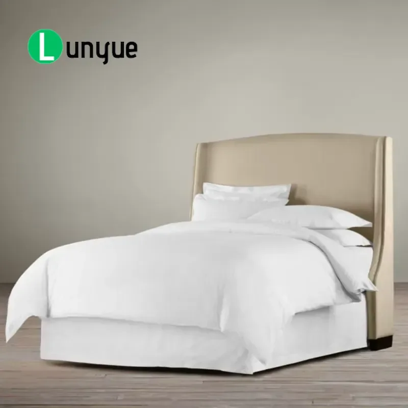 American Country Style Solid Wood 1.8m Double Bed Neoclassical Postmodern Princess Bed with Fashion Fabric Cushion for