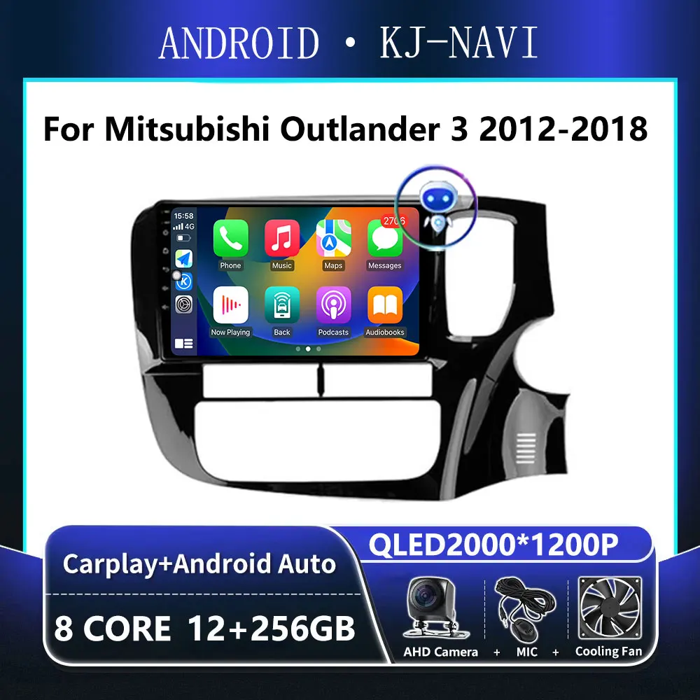 

Автомагнитола 2 din для Mitsubishi Outlander 3 2012-2018, мультимедийный проигрыватель на Android 14 с GPS-навигацией и DSP Wi-Fi