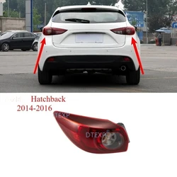 1 Piece Outside Halogen Tail Lights for Mazda3 Hatchback 2014-2016 Without Bulb Rear Lamp for Axela Parking Turning Lamps