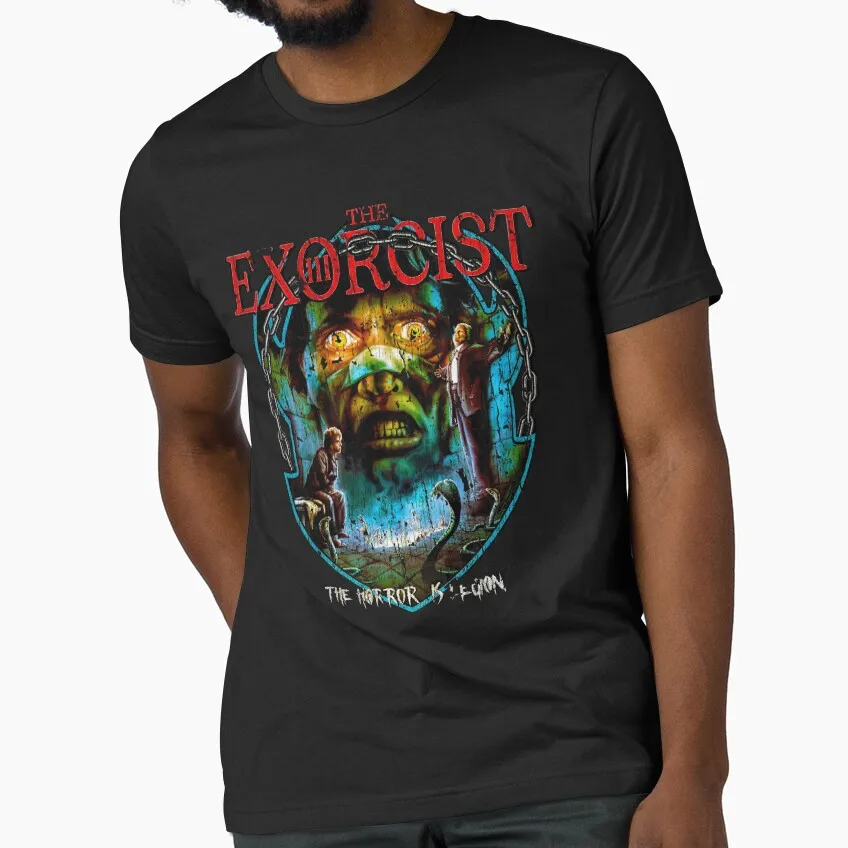 

1990 Movie Best Horror Of All Time The Exorcist ii the heretic t shirt for man supernatural horror Graphic Clothes All size Tops