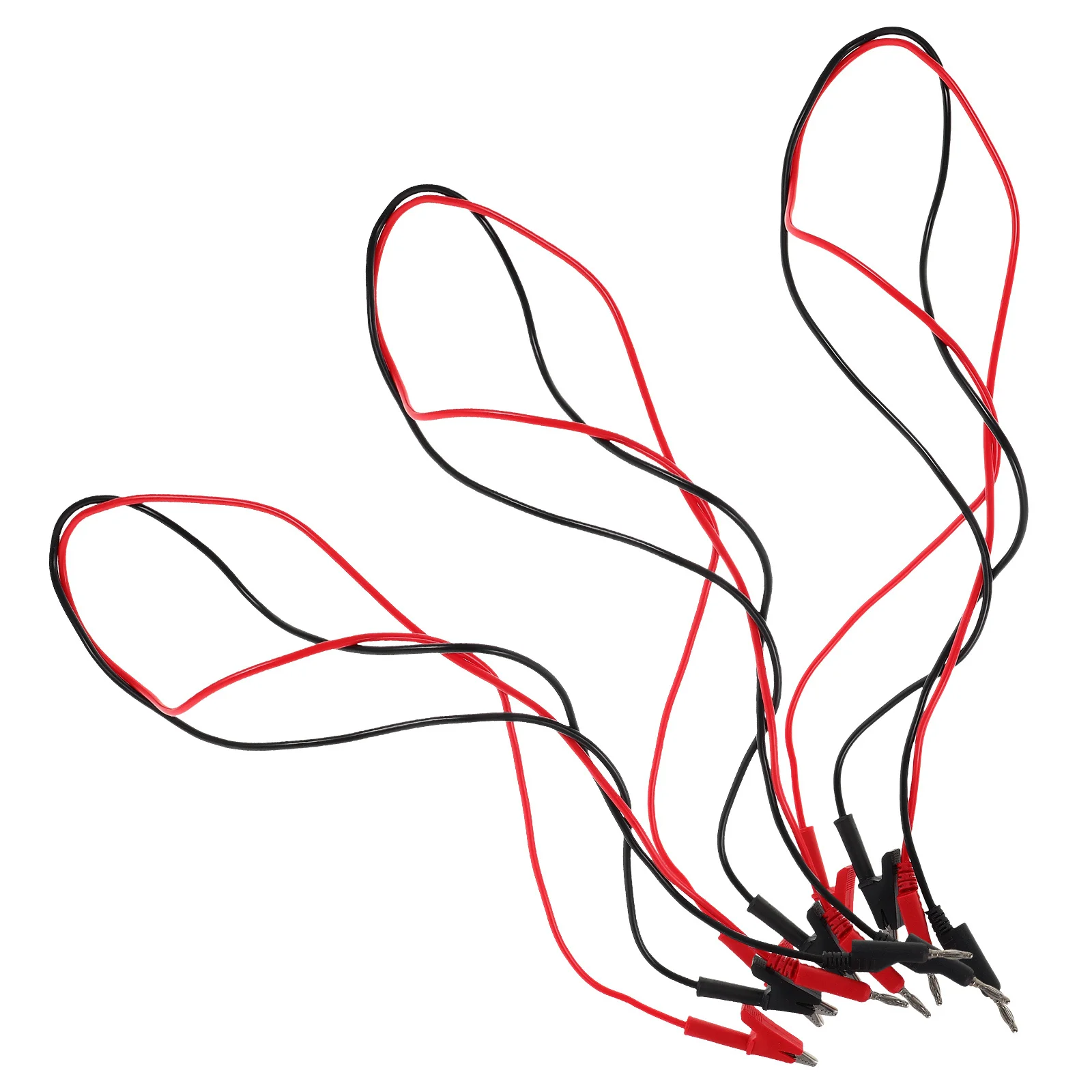 

6Pcs Banana Plug Test Cables with Alligator Clips High Efficiency Current Transmission for Electrical Testing Probe Leads