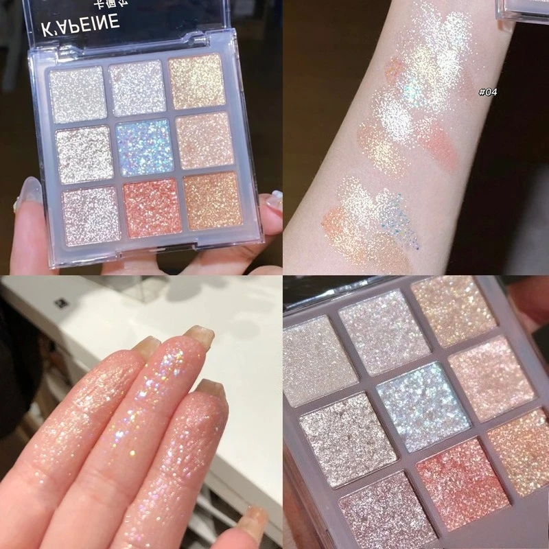 Brokatowa paleta cieni do powiek w kształcie płatków śniegu Dream Girls perłowy cień do powiek matowy matowy podkreśla fajny odcień uroczy makijaż oczu 9 kolorów