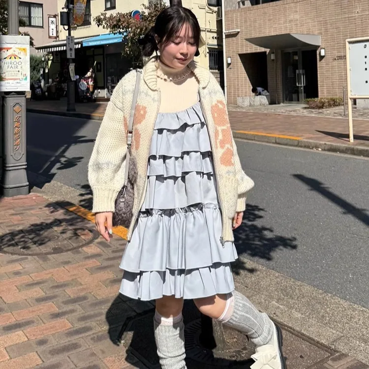 Frühling und Herbst Mädchen japanischen Stil süße süße Bär Jacquard Strickjacke Student täglich lässig gestrickte Jacke Pullover