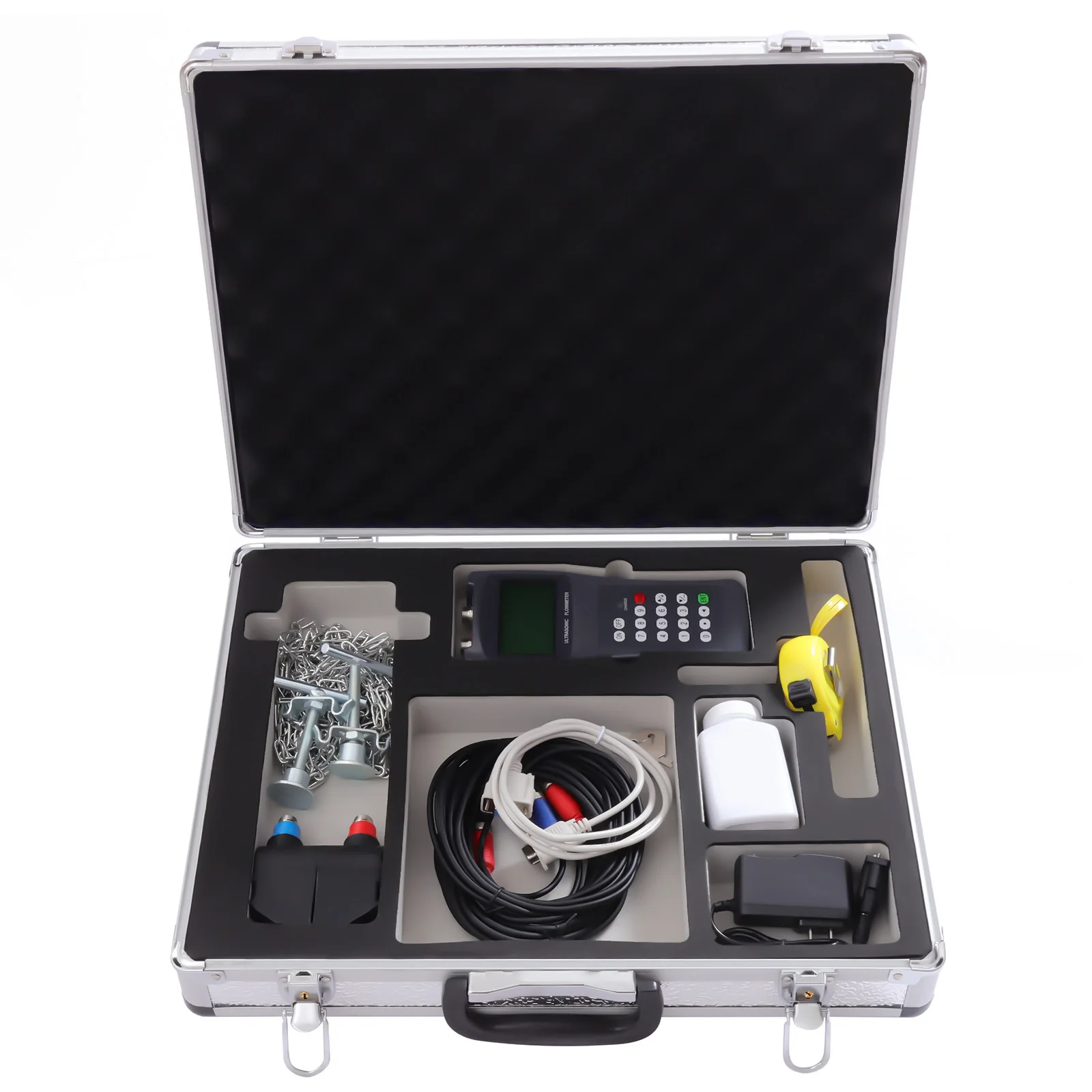 เครื่องวัดการไหลของของเหลวแบบดิจิตอลอัลตราโซนิกแบบมือถือ TDS-100H DN50-700 M2 สำหรับการวัดน้ำทะเลและน้ำเสียอุตสาหกรรม