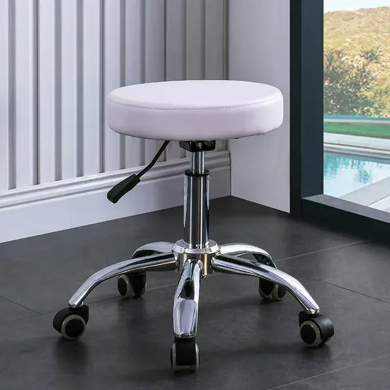 Adjustable Aluminum Stool for Dental Clinic Beauty Salon Barber Shop Nail Art No Backrest Round Seat Ergonomic Design