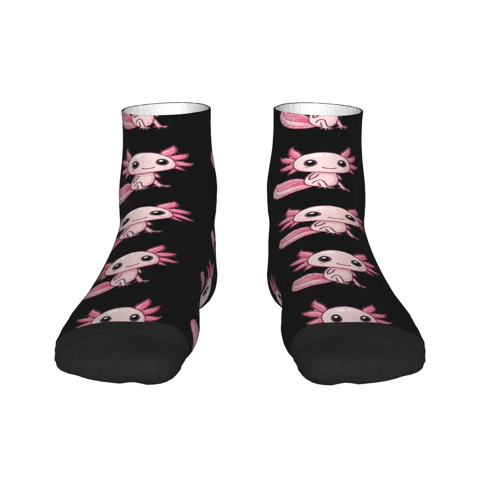 Adorable Pastel Axolotl Cartoon Design Ankle Socks  Graphic Fashion Casual Socks Summer Non Slip Outdoor Breathable Sock For Men
