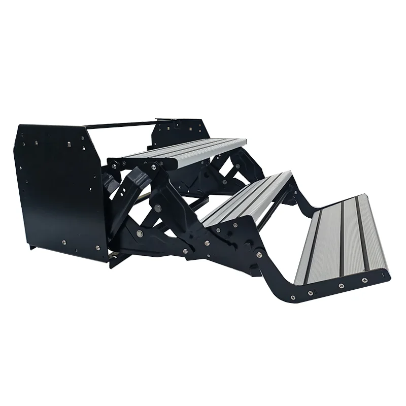 High Quality Aluminum American Manual Rv Triple Step Rv Entry Step Caravan Accessories Rv Body Parts