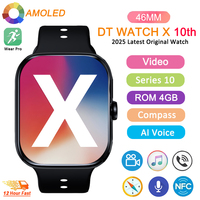 2025 Official Original DT Watch X 10th Smart Watch Play Video AMOLED 4GB NFC ChatGPT Compass Gesture 3D Vision Photo Album Watch