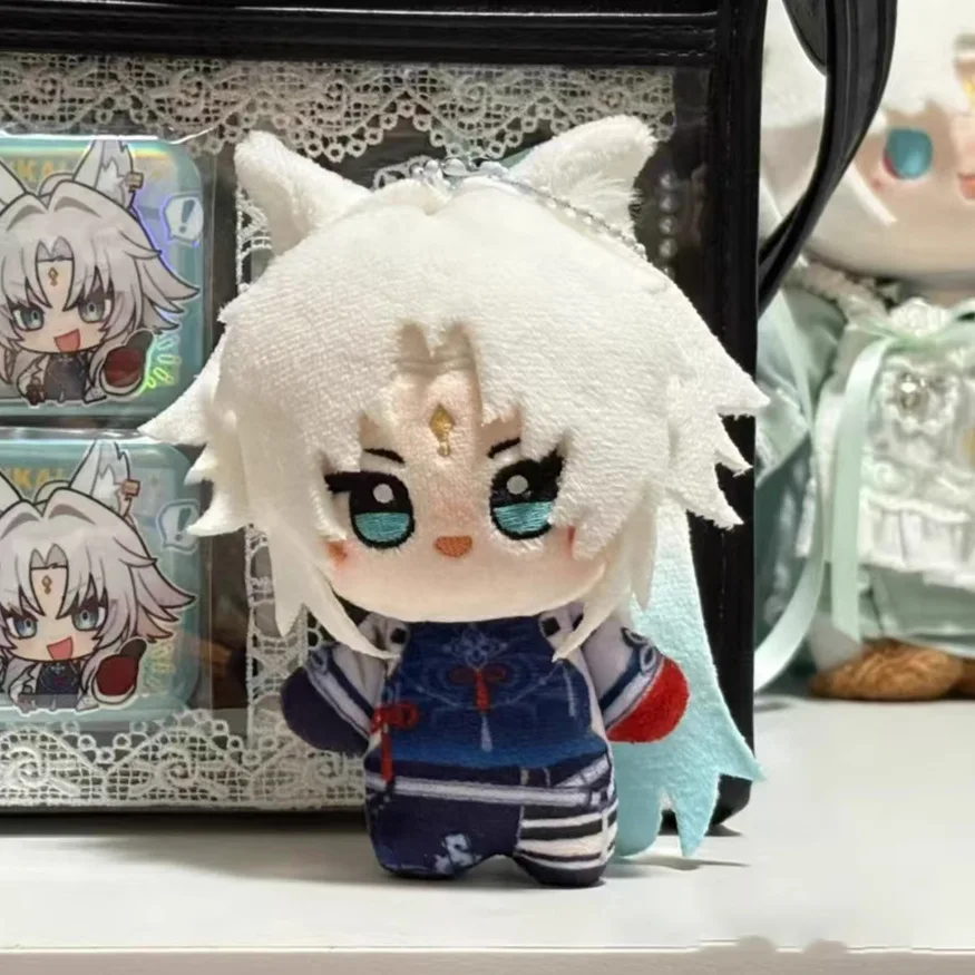 

10cm Aventurine Plushie Honkai Star Rail Feixiao Argenti Toys Anime Jiaoqiu Plush Keychain Pendant Stuffed Dolls Holiday Gifts