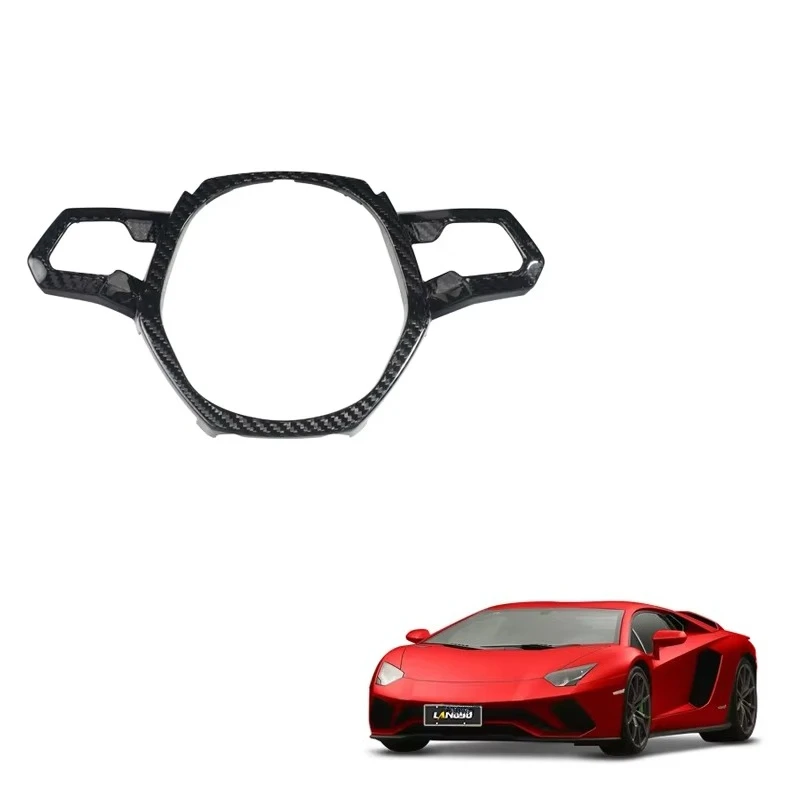 

Декоративные аксессуары для салона автомобиля, отделка рулевого колеса из сухого углеродного волокна для чехлов на руль Lamborghini Aventador