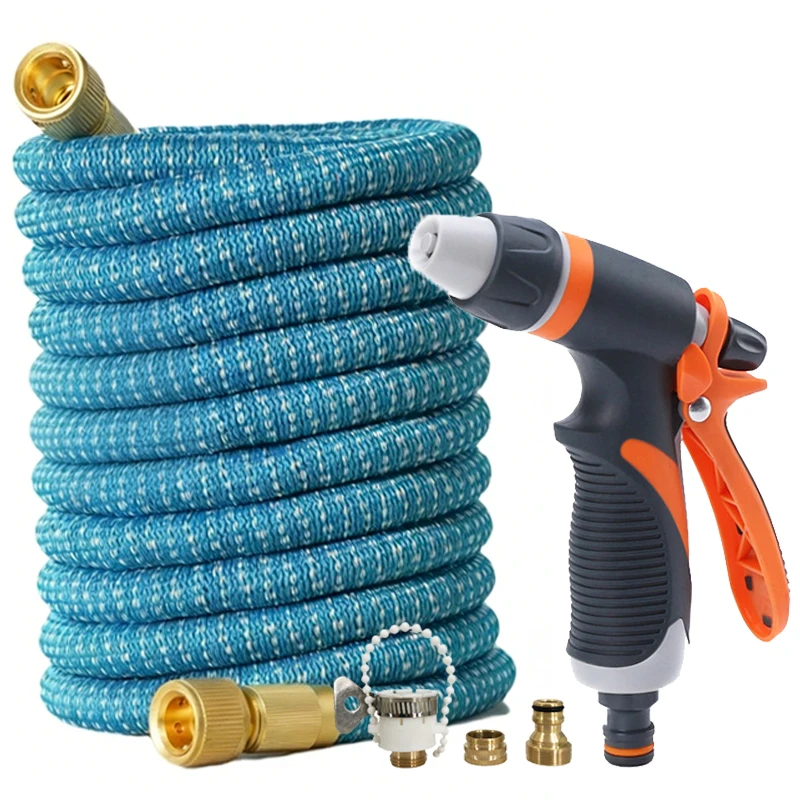 Expandable Magic Hose Made Of TPE Rubber Material, High-Pressure Water Gun, Adjustable, Outdoor Garden Watering Supplies