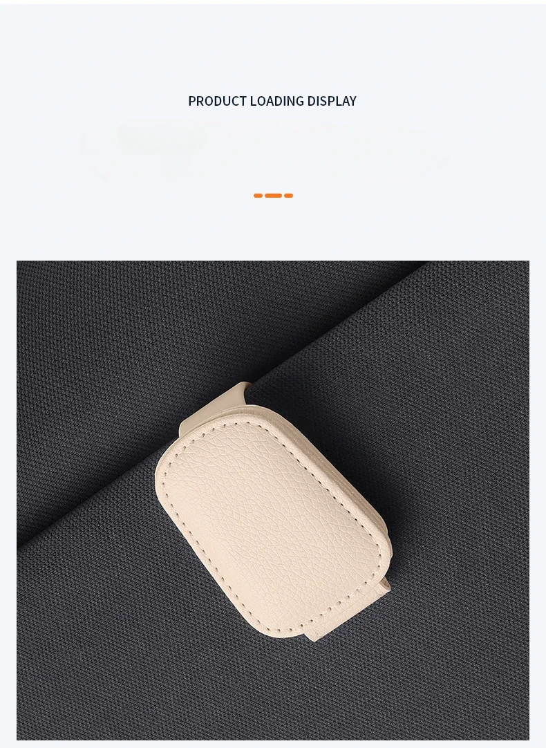 2-teiliger Sonnenbrillenhalter, geeignet für Auto-Sonnenschutz, magnetischer Sonnenbrillenclip aus Leder und Ticketclip, Auto-Sonnenschutz-Zubehör – Detail 20