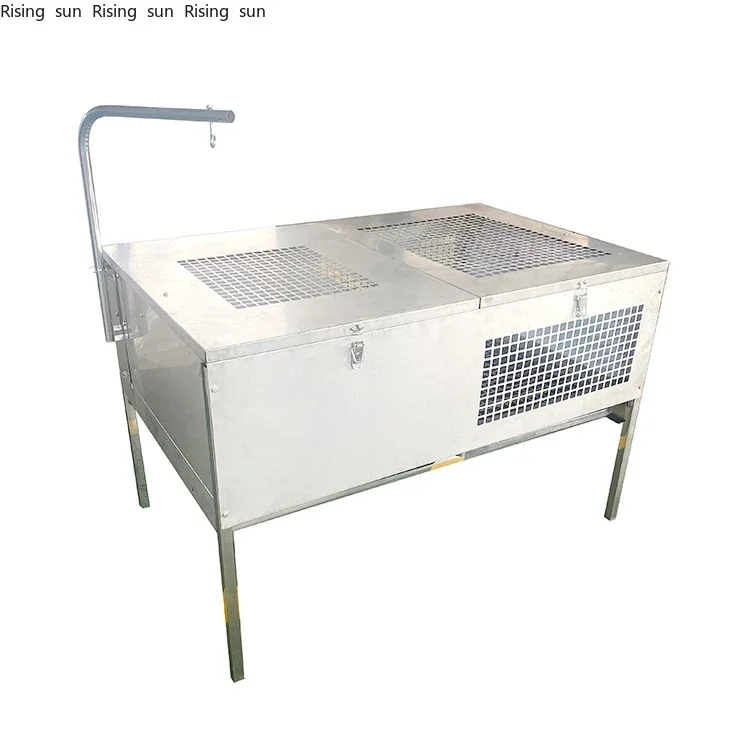 

Small Stand up Chicken Brooder for Chick Starter Kit Baby Box with Brooding up to 20 Baby Dogs Simple Stainless Steel
