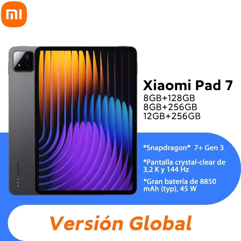 Xiaomi Pad 7 versión Global Mi Tablet Snapdragon 7+ Gen 3 11,2 "3,2 K 144Hz pantalla Adreno GPU 45W Turbo carga 8850mAh