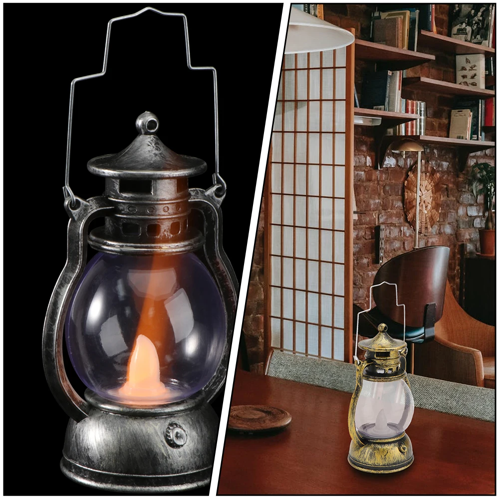 2 Pcs Christmas Decorations Lantern Handheld Horse Desktop Xmas Decorate LED Night Lamp Light Glowing Ornament