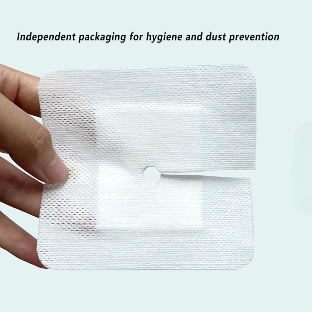 10-200Pcs Medical Drainage Tube Sterile Wound Dressing Non-Woven Patch with Hole for Renal Puncture Urinary Catheter Fixation