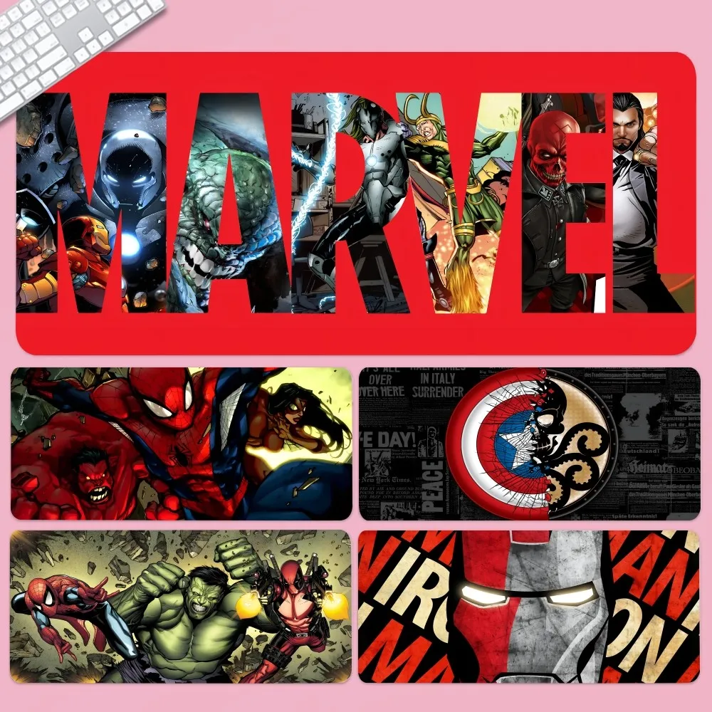 

M-Marvel Super Heroes Mousepad Large Computer Gaming Accessories MousePads Desk Mats Anti-slip Laptop Soft Mouse Pad