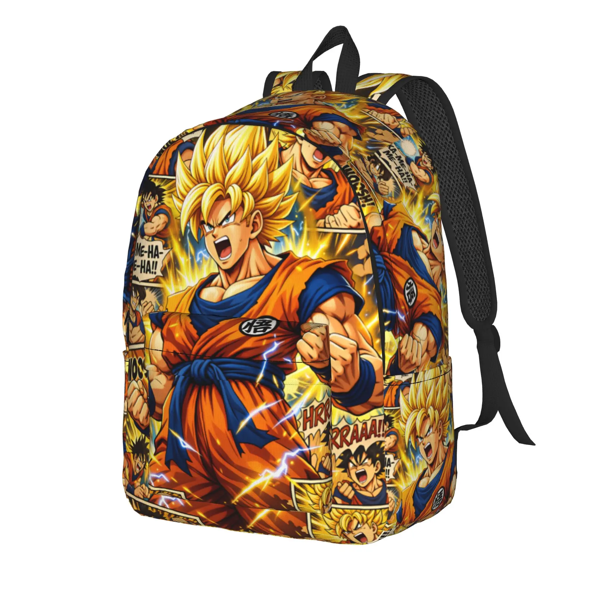Dragons Balls Backpack Son Goku Streetwear Backpacks Youth Daily Large High School Bags Colorful Rucksack