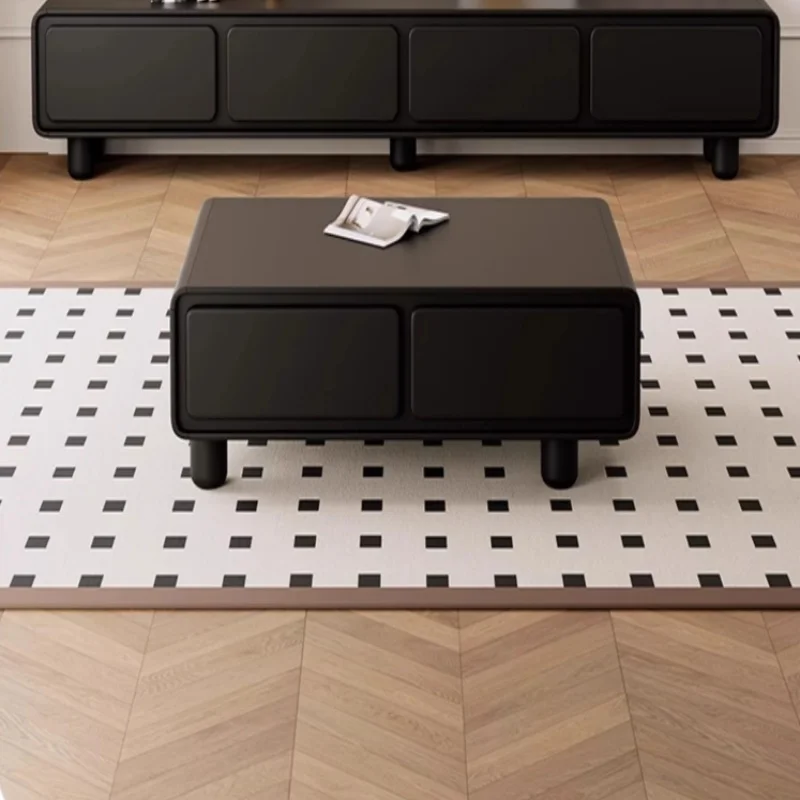 حامل تلفزيون فاخر وحديث من الخشب الصلب مع خزائن تخزين وأرفف لوحدة تحكم الوسائط التلفزيونية لأثاث غرفة المعيشة