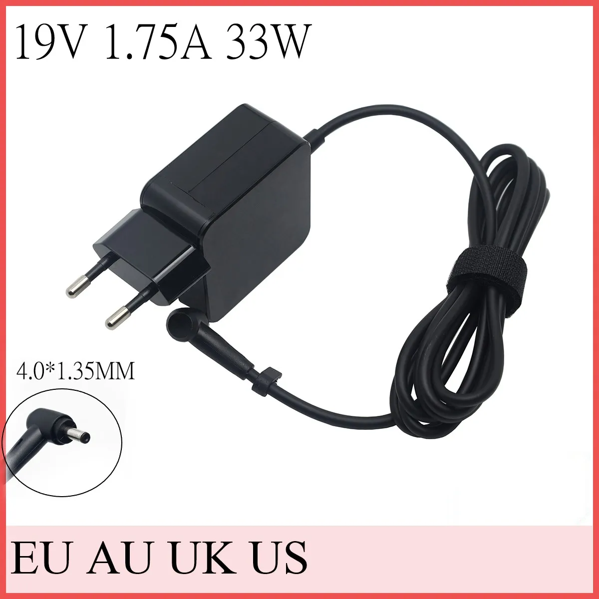 EU 19V 1.75A 33W 4.0*1.35mm AC Laptop Charger Power Adapter For ASUS ADP-33AW S200E X202E X201E Q200 S200L S220 X453M F453 X403M