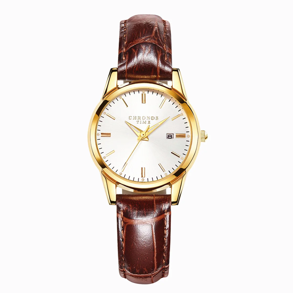 CHRONOS Luxury Leather Watch for Woman Waterproof Stainless Steel Ladies Quartz Watch Dress Elegant Women Watches Fashion reloj