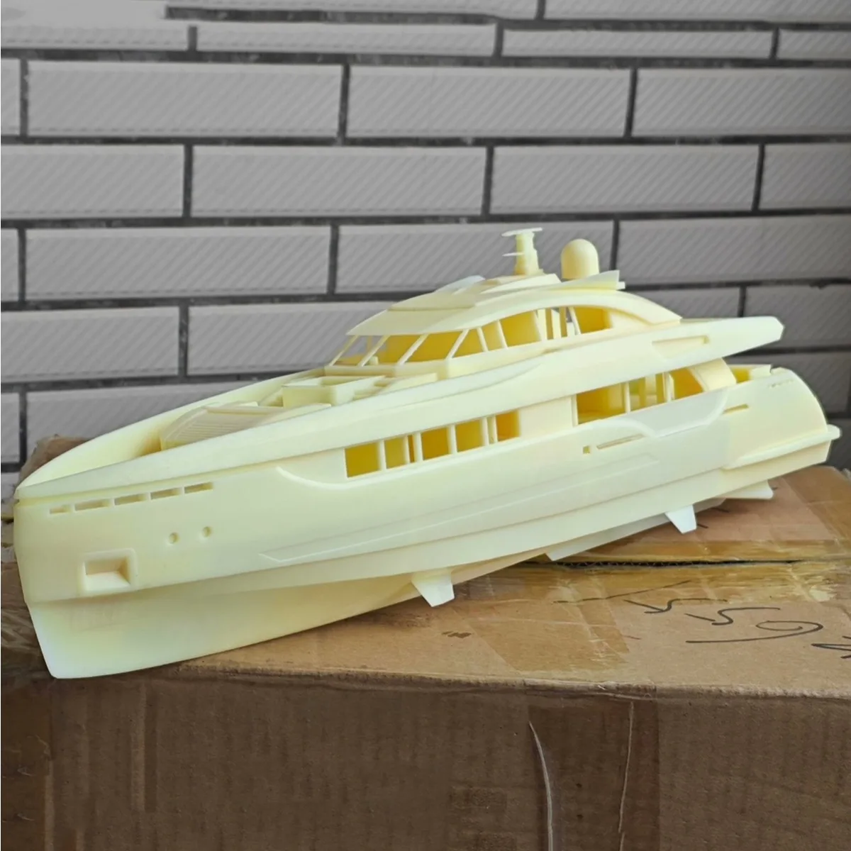 

1/87 RC Boat 45cm Super Yacht Remote Control Boat Integrated SLA Light-curing Printing Molding RC Boat Model Kit Adult Toy Gift