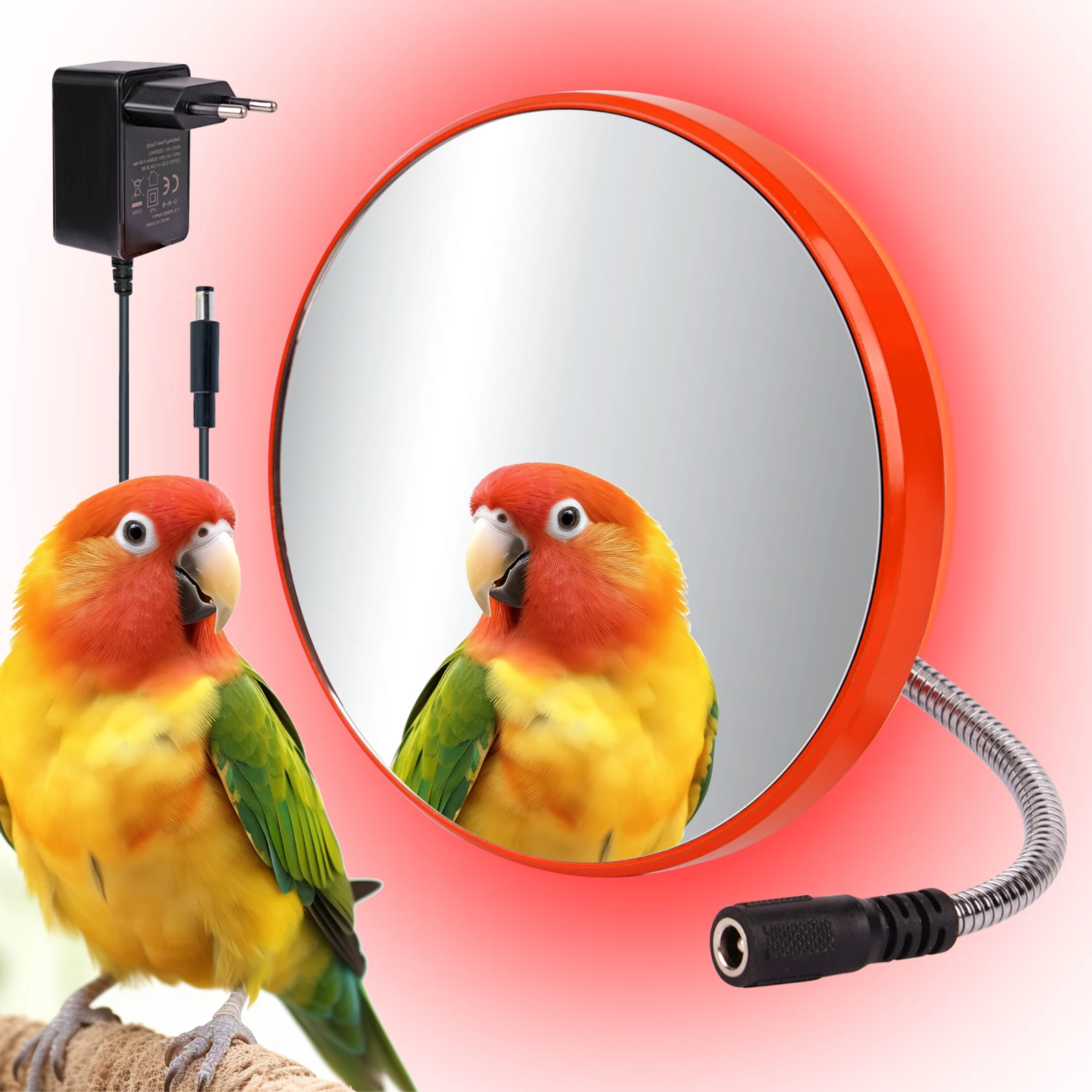 New Bird Parrot Heater Mirror For Birds Cage Thermostatic Plate Bird Heater Safe Bird Parrots Hamsters