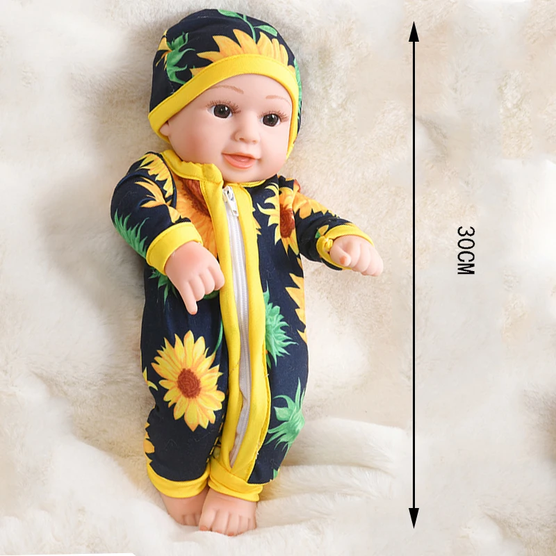 30cm Reborn Baby Dolls Realistic Dolls Toys Girl Real Lifelike Baby Dolls Reborn Full Body Silicone Baby Doll Christmas Gifts