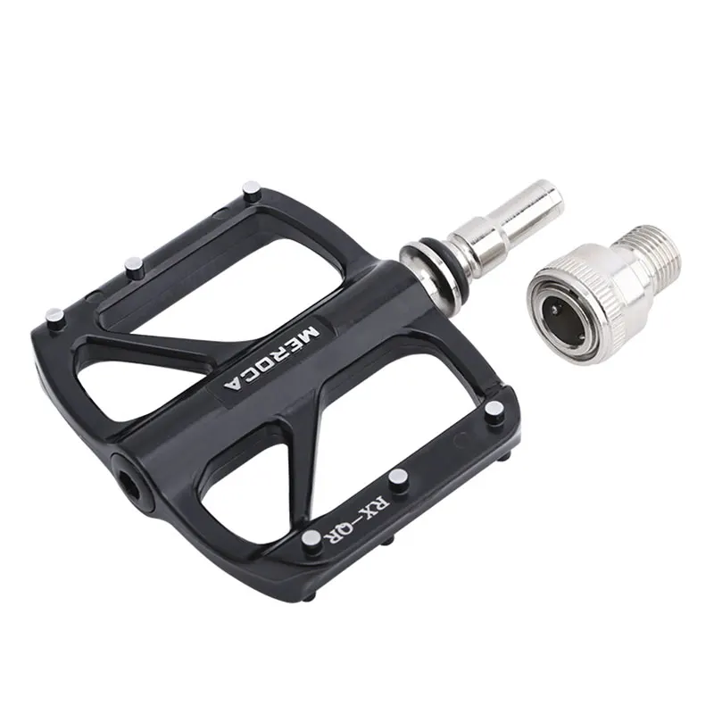 MEROCA Bicycle Quick Release Pedal Seal 3 Bearing Ultra-light Aluminum Alloy MTB Road Bicycle Non-slip For Brompton Bike Pedals