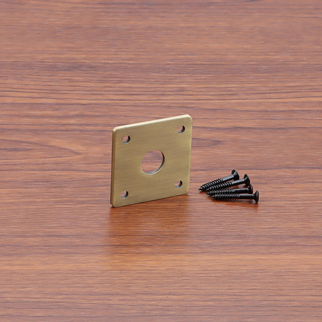 

Metal Flat Bottom Square Jack Plate with Screw for Electric Guitar Parts