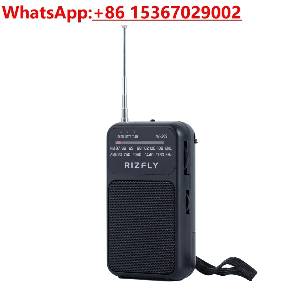 Portable pointer FM/AM two-band radio dual-mode power supply large speaker flashlight lighting