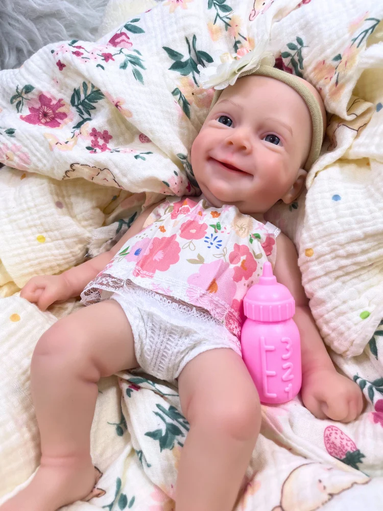 Muñeca bebé Reborn de silicona totalmente lisa de 13 pulgadas, Sebastian, cuerpo lavable, muñeca Adorable de silicona, regalo de cumpleaños y Navidad