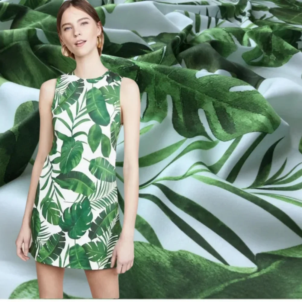 

Brand Fashion Printed Polyester Stretch Satin Fabric Cloth Ladies Children Shirt Dress Clothing Velvet Chiffon Fabrics Per Meter