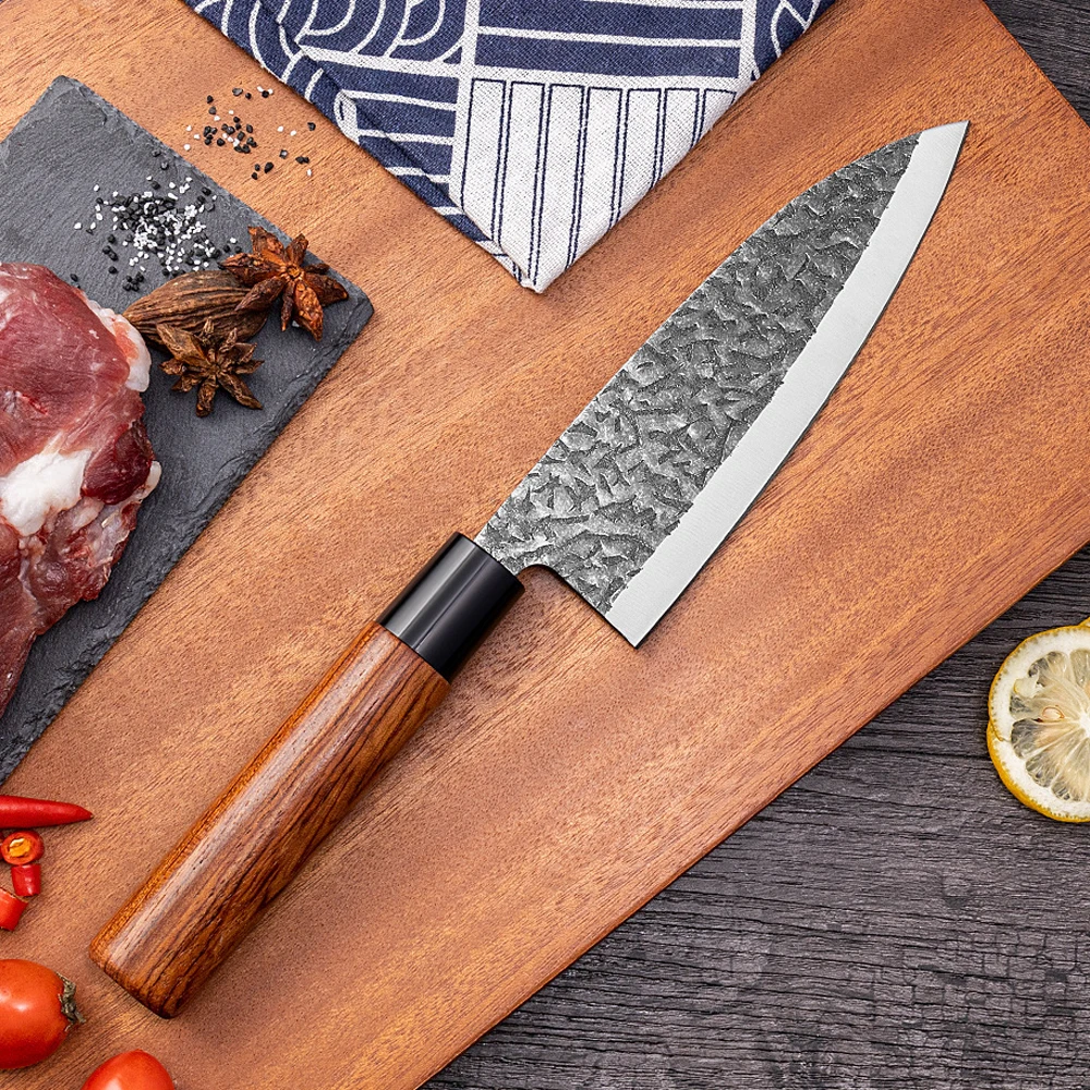 RZD Sushi Sashimi Knives Set Forged Steel Japanese Style Chef Fishing Fillet Deboning Knife Gift Box Santoku Carving Tools