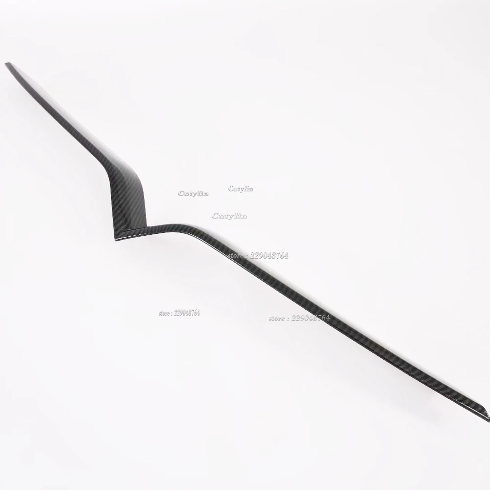 For Tesla Model X 2017 2018 2019 Carbon Fiber Front Center Grilles Grille Molding Strip Cover Trim Accessories Styling