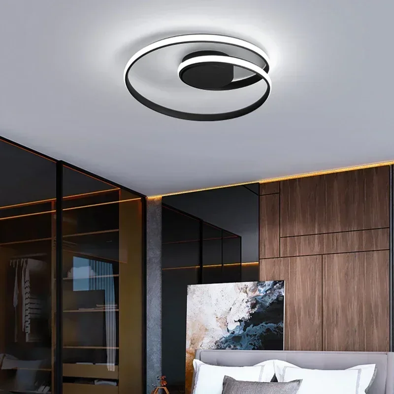 Plafonnier LED au design moderne, luminaire décoratif d'intérieur, idéal pour un salon, une salle à manger, un bureau, une chambre à coucher ou un couloir